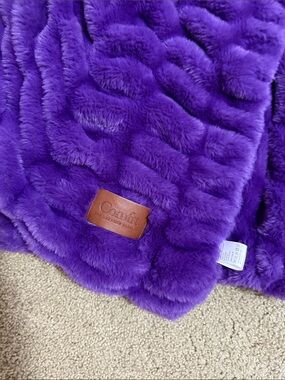 Comfrt Plush Throw Blanket in Vibrant Purple